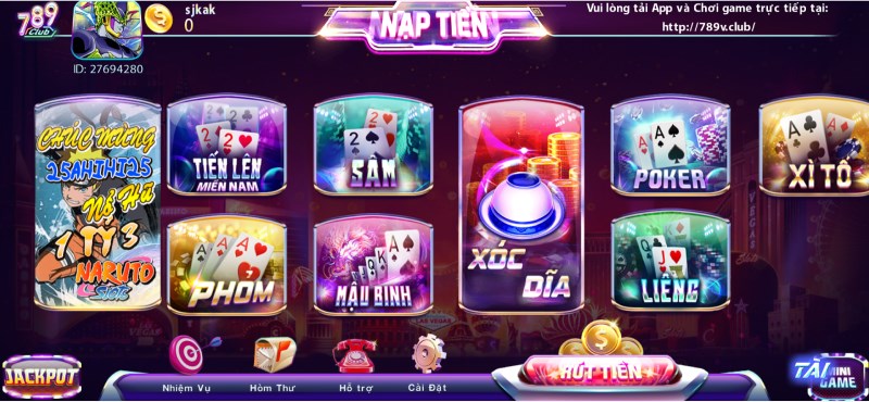 Chơi game bài cực cuốn tại 789 CLUB