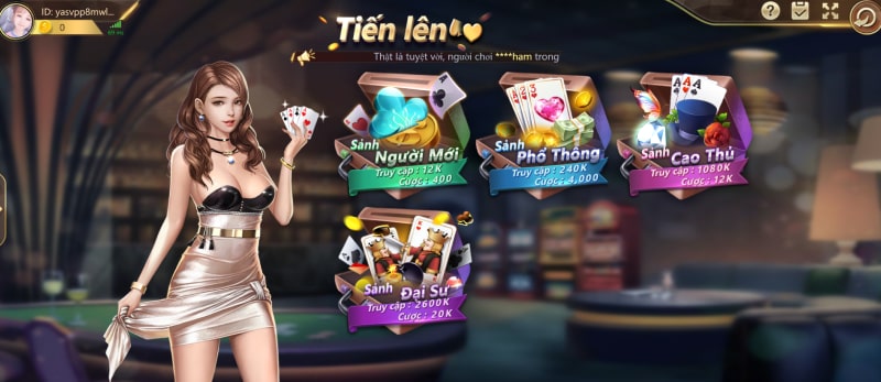 Chơi game bài Tiến lên