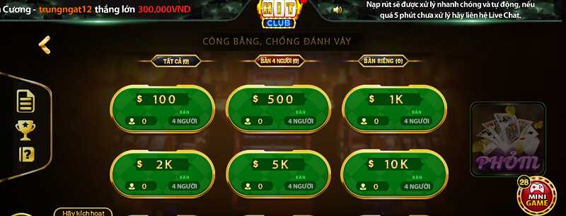 Đến với game bài Hit Club anh em nhất định không nên bỏ lỡ trò chơi poker