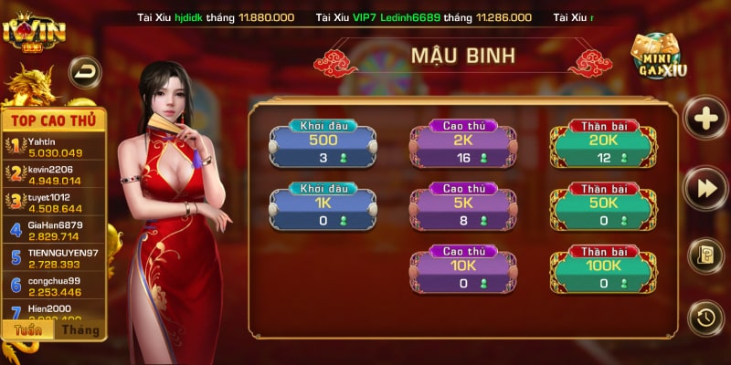 Mậu Binh game bài cực cuốn