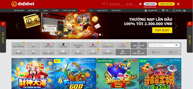 Top game Bắn cá online tại Dafabet